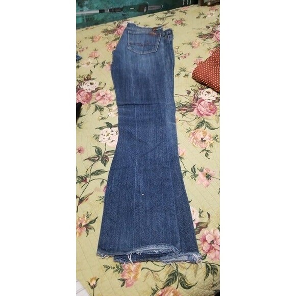 7 For All Mankind, Festival Jeans, cut to Fringe Low Waist Sze 26 W - Picture 1 of 15
